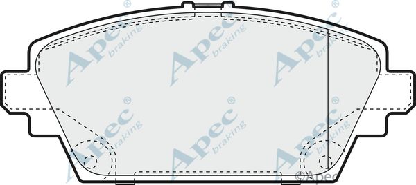 APEC BRAKING Комплект тормозных колодок, дисковый тормоз PAD1170